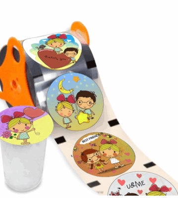 Woman Cartoon Cup-Sealing Film