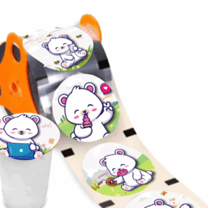 Summer Bear Cartoon Cup-Sealing Film
