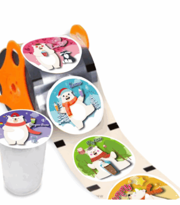 White Bear Cartoon Cup-Sealing Film