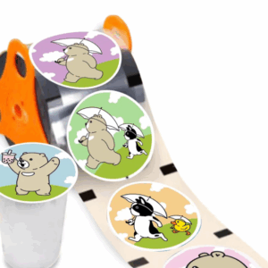 Brown Bear Cartoon Cup-Sealing Film