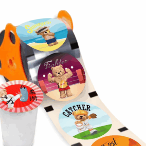 Sport Bear Cartoon Cup-Sealing Film